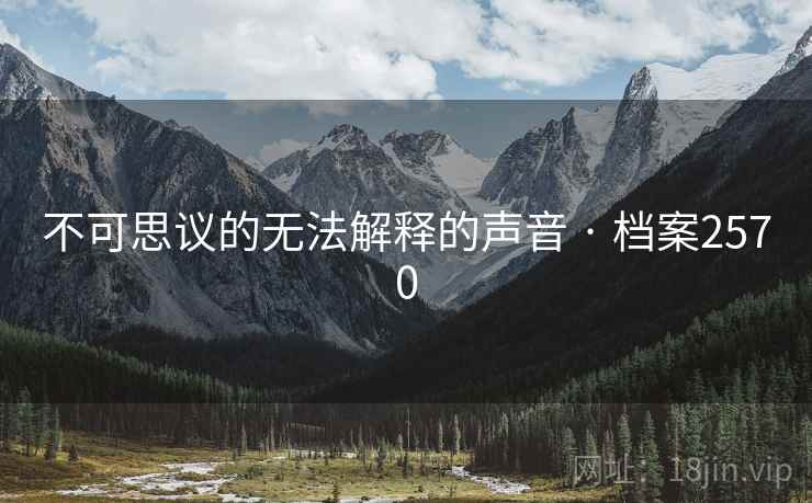 不可思议的无法解释的声音 · 档案2570