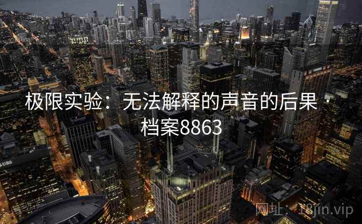 极限实验：无法解释的声音的后果 · 档案8863